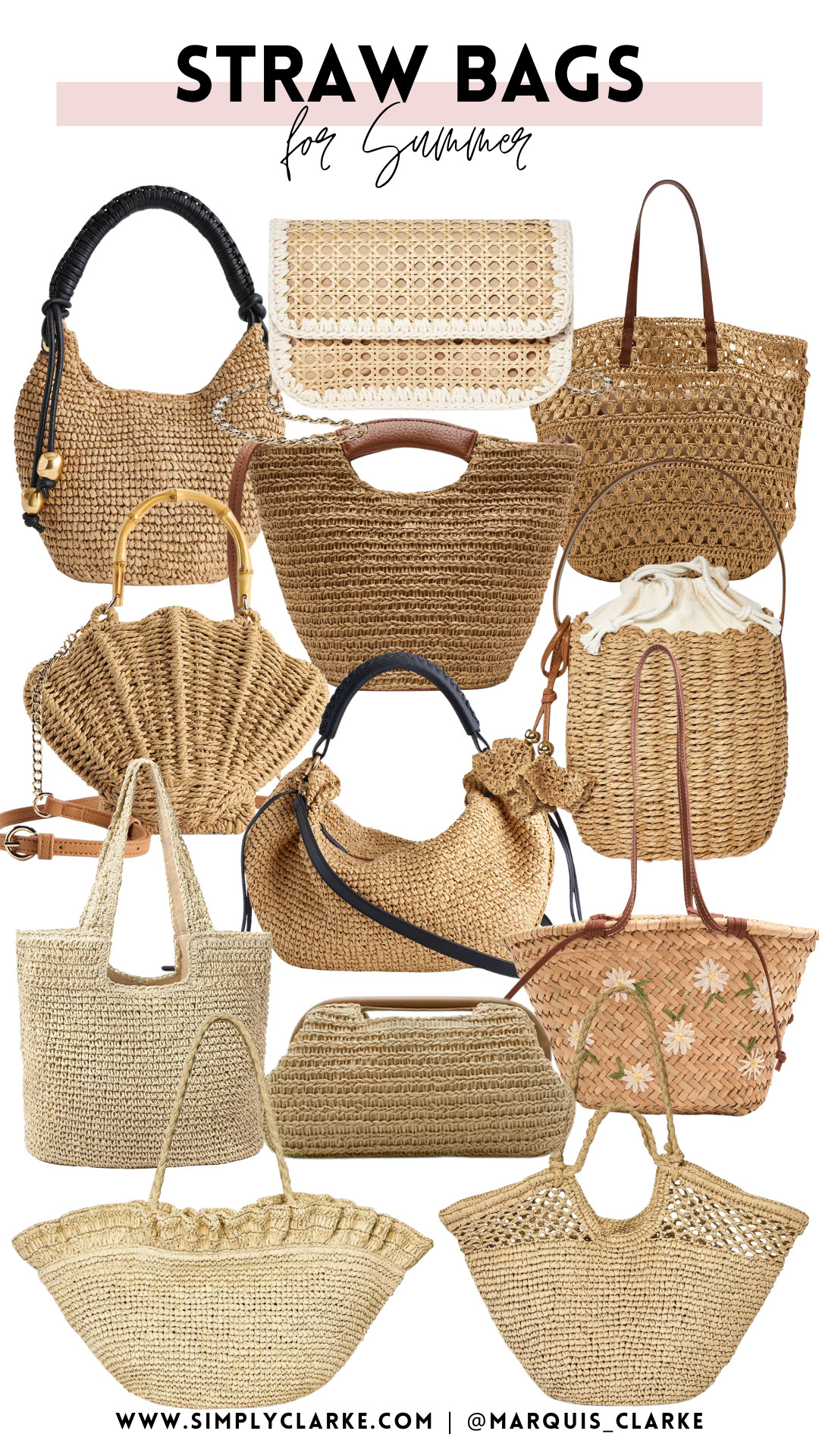 These straw bags are giving all the beachy, sunny energy! Perfect for brunch, beach days, or just looking cute on a sunny stroll! 

 #LTKmomlife #LTKSeasonal #LTKSaleAlert