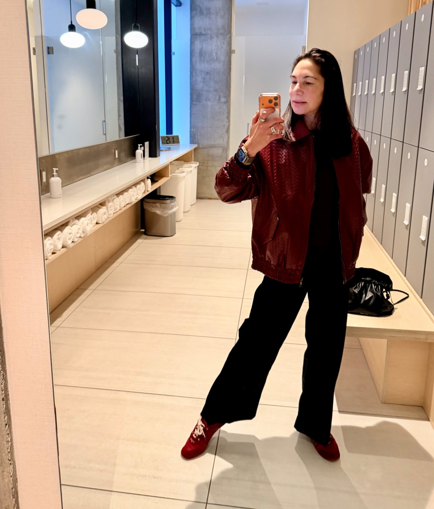 Out and about in Bordeaux and black.

#LTKSeasonal #LTKstyletip