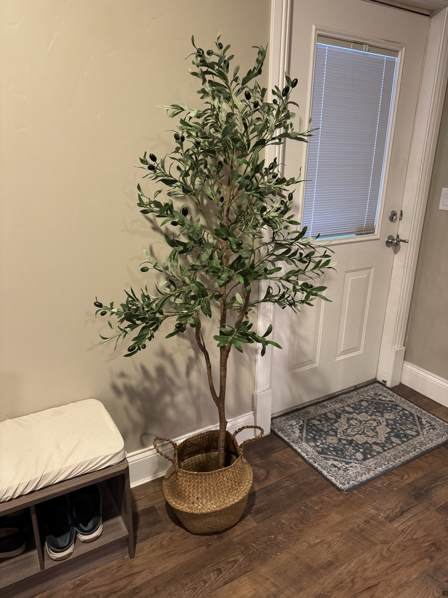 Completely feral over this rn. 🐆 Tall artificial olive tree stylish faux décor for living room, bedroom, kitchen, or office. Natural seagrass basket, and beige jacquard dining bench cover (washable, removable, anti-dust).

Black Friday and Cyber Monday scrolling always finds me bookmarking Christmas gift gems like these ⭐📌🎁

#LTKHome #LTKGiftGuide #LTKCyberWeek