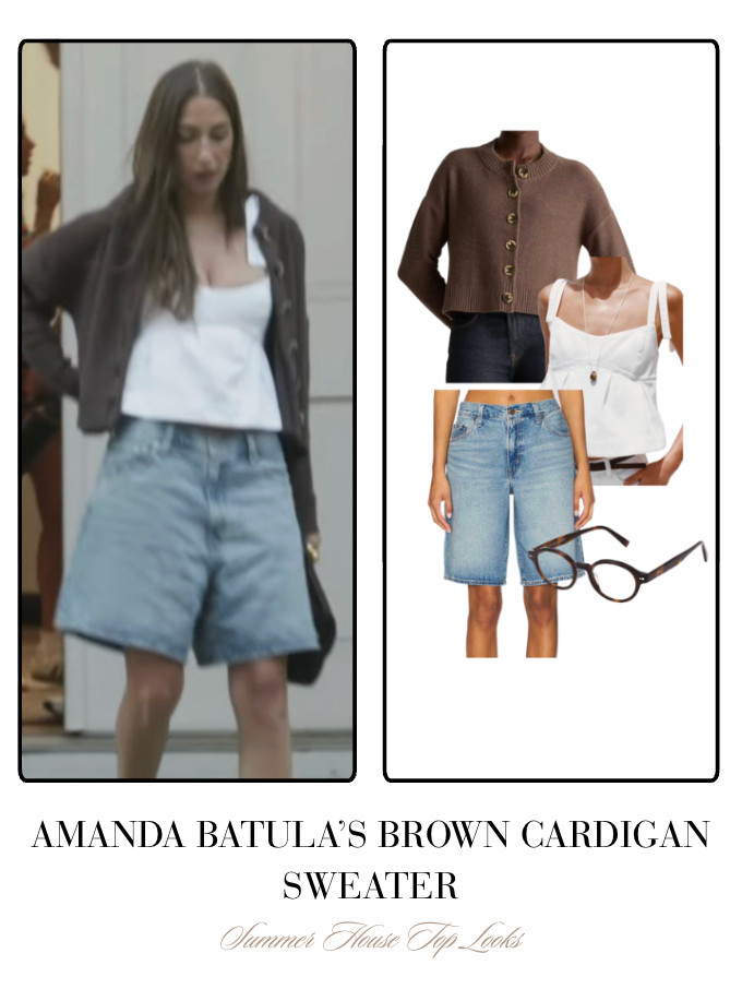 Amanda Batula's Brown Cardigan Sweater 

 