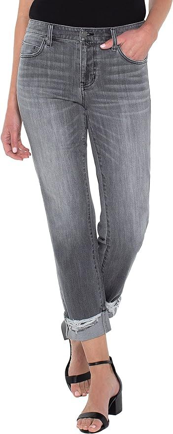 Liverpool Women's Marley Girlfriend Cuffed Jeans | Amazon (US)