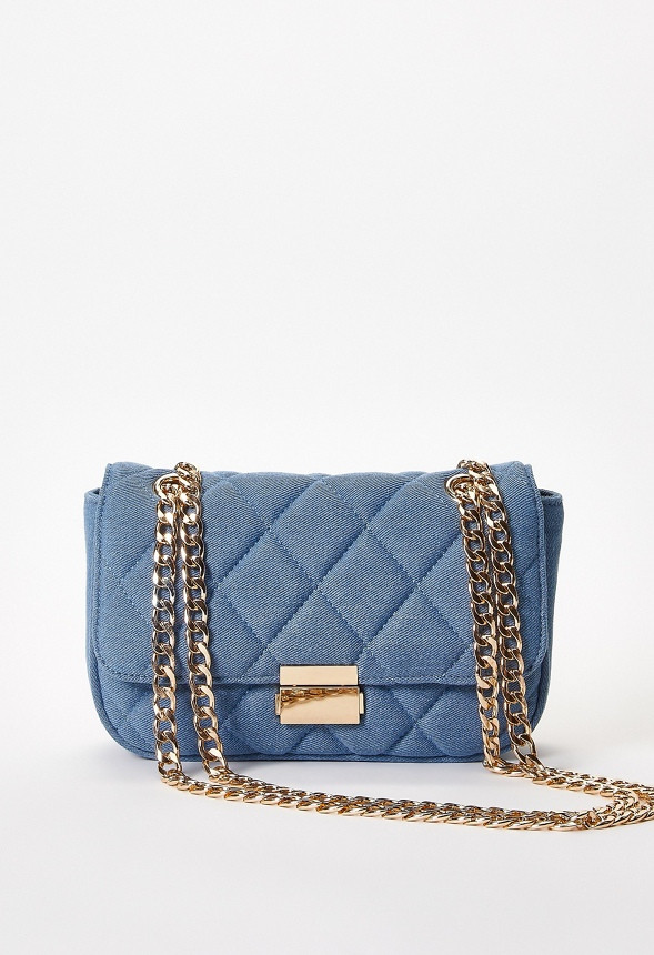 Quilted Push Lock Crossbody | JustFab