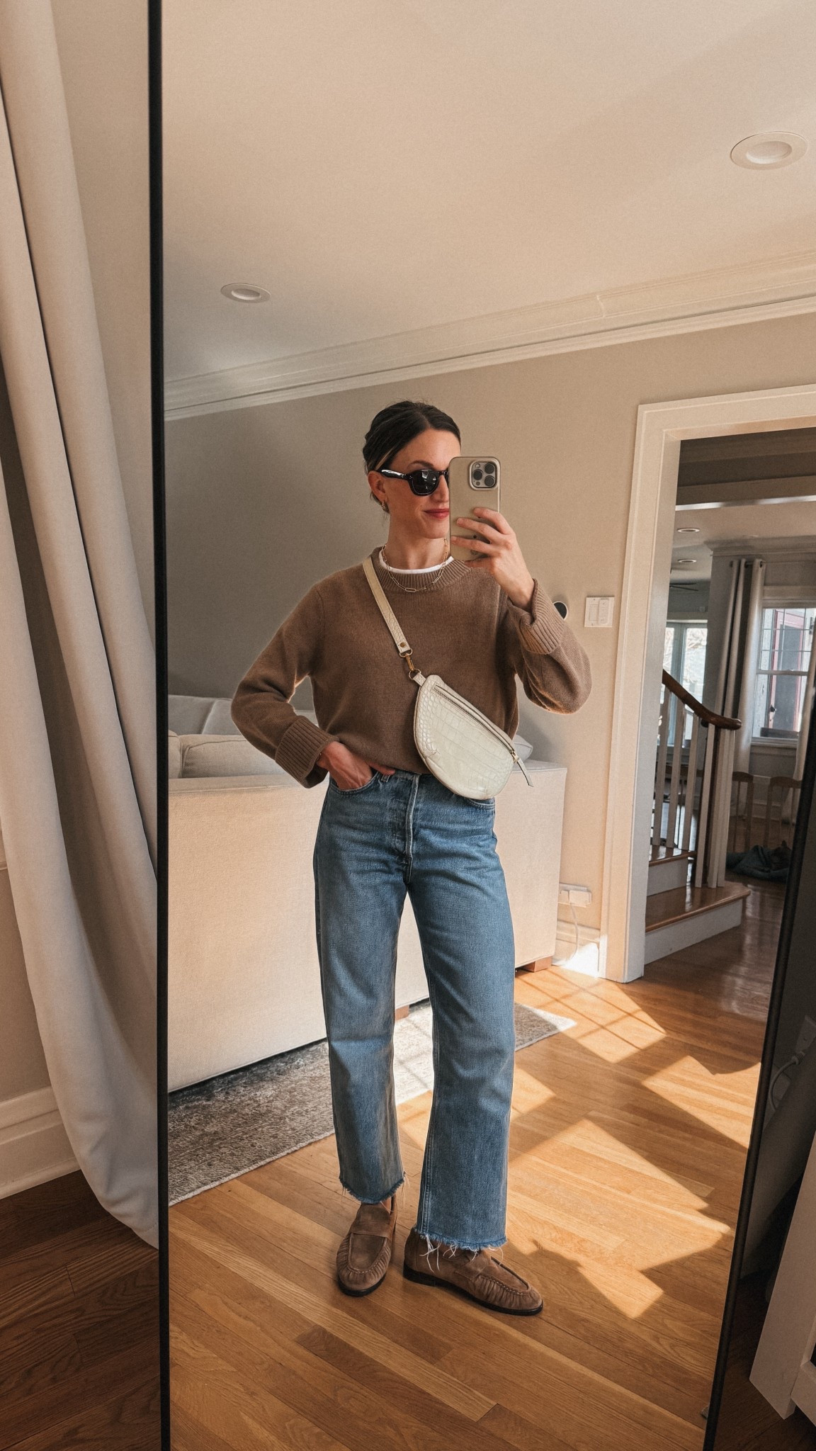 Look of the Day // 2.27

Madewell tee, XS, TTS. Quince sweater, XS, TTS for an oversized fit. Agolde denim, 24, I took my smaller size, they relax with wear. Bared Footwear loafers, almost sold out, linked similar. Quince sunglasses. Necklace old from Sheena Marshall Jewelry, linked similar. Abby Alley bag, ASHLEYR15 for 15% off. Croissant Hoops from Sela Designs, ASHLEYROHR10 for 10% off  

#LTKOver40 #LTKPetite #LTKootd