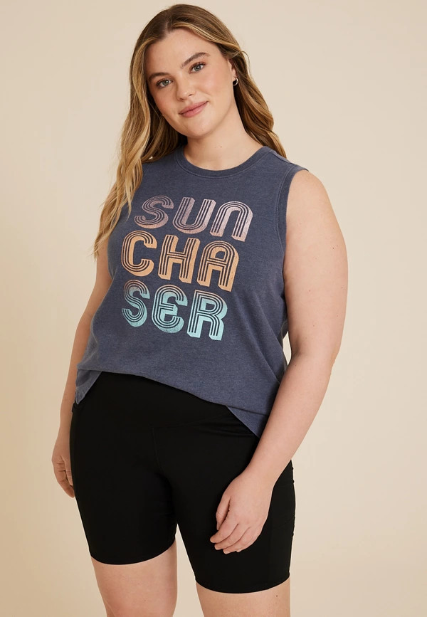 Plus Size Sunseeker Sunchaser Graphic Tank | Maurices