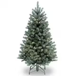 National Tree Company 4.5 ft. North Valley Blue Spruce Artificial Christmas Tree with Clear Light... | The Home Depot