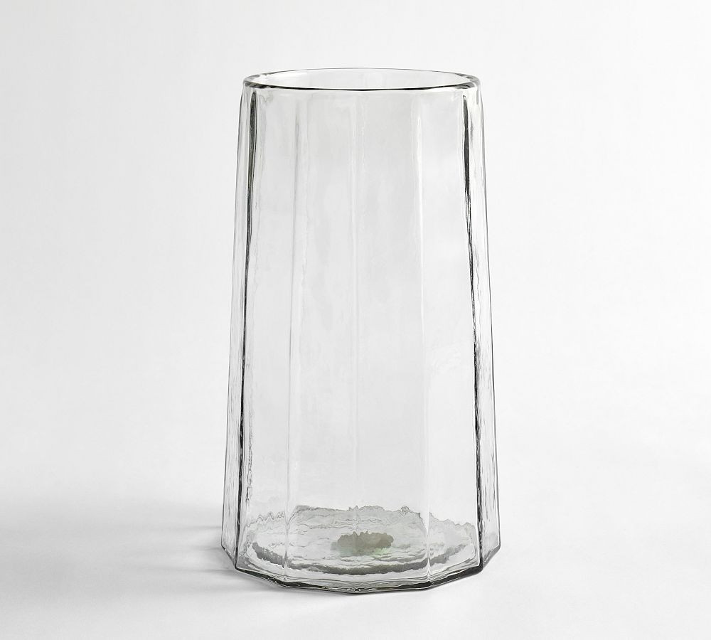 Hammered Caf\u00e9 Recycled Hurricane Candle Holder | Pottery Barn (US)