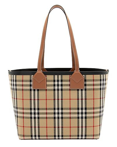 Beige, Black, Brown Canvas & Leather London Small Tote (Authentic
Pre-Loved) | Rue La La