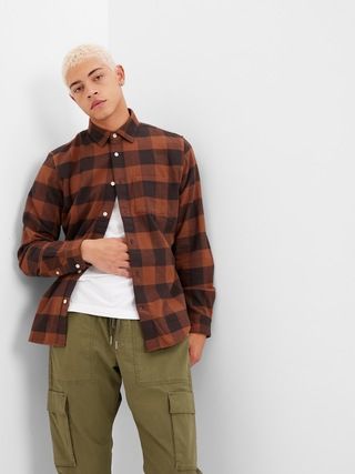 100% Organic Cotton Flannel Shirt | Gap (US)