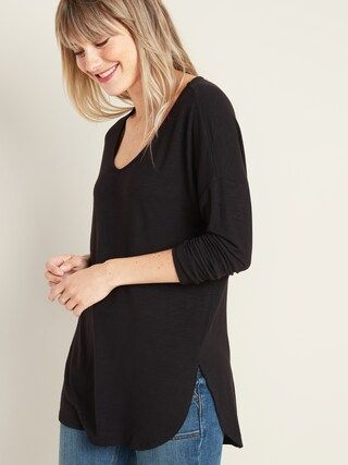 Luxe V-Neck Tunic Tee for Women | Old Navy (US)