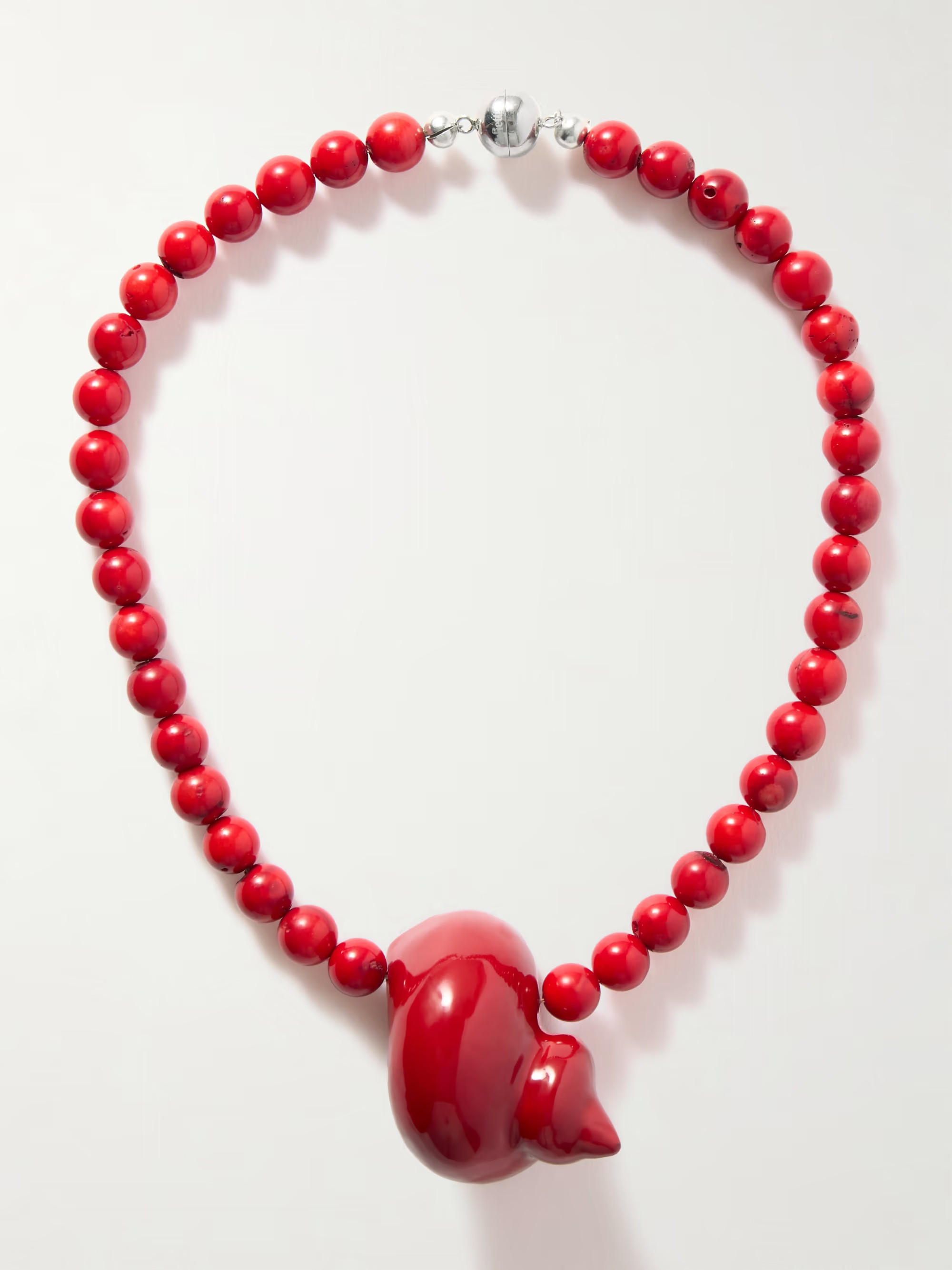 Mykonos rhodium-plated beaded necklace | NET-A-PORTER (UK & EU)