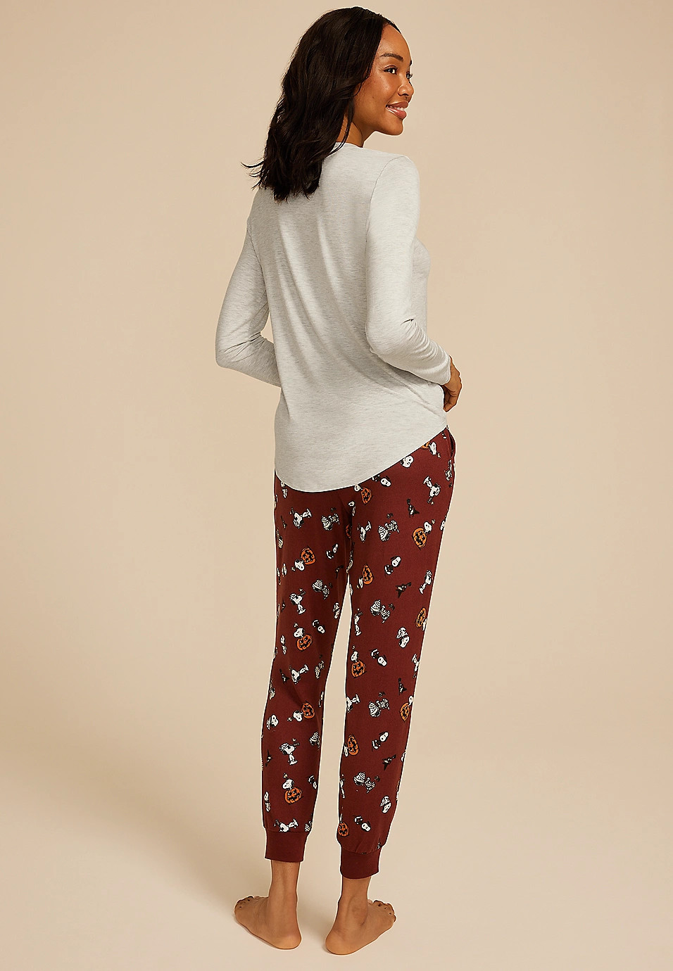 Snoopy Halloween Graphic Tee And Jogger Pajama Set | Maurices