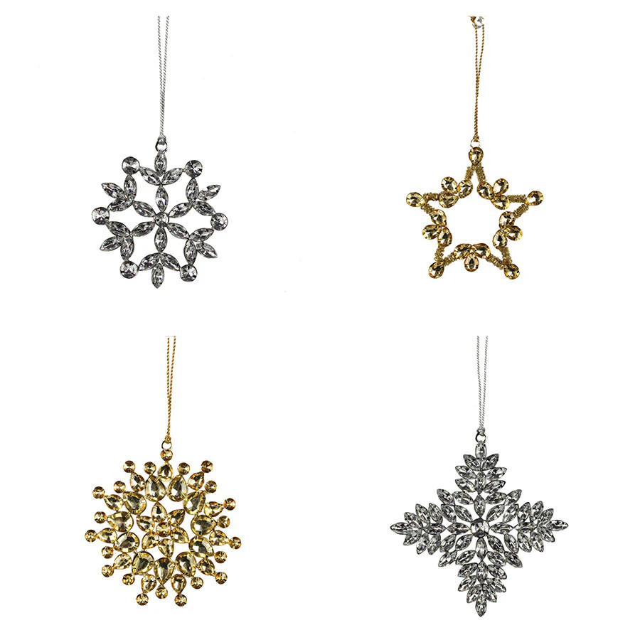 Beaded Snowflake and Star Christmas Ornaments | CG Hunter
