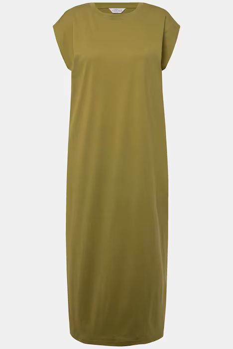 Classic Cap Sleeve Oversized  Fit Jersey Dress | Ulla Popken