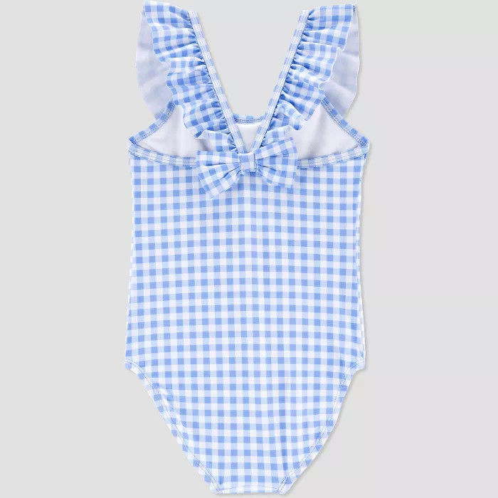 Toddler Girls' Gingham Check One Piece Swimsuit - Just One You® made by carter's Blue | Target