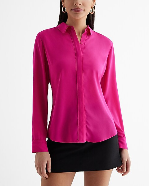 Georgette Relaxed Portofino Shirt | Express