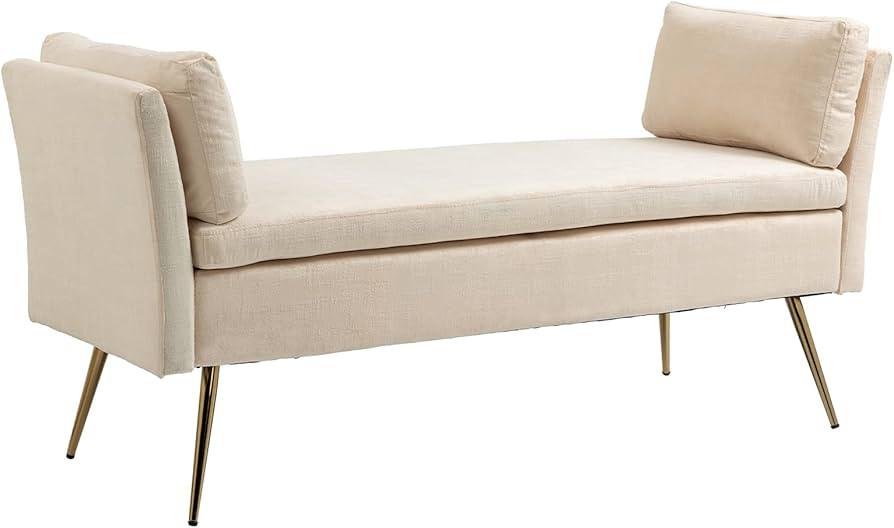 LETESA Velvet End Bed Ottoman Bench, Upholstered Bedroom Stool, Modern Entryway Shoe Bench, Accen... | Amazon (US)