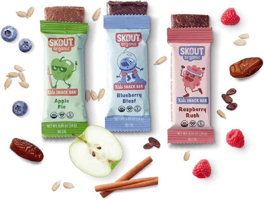 Skout Organic Real Food Bars for Kids Fruit Variety Pack (18 Pack) | Organic Snacks for Kids | Pl... | Amazon (US)