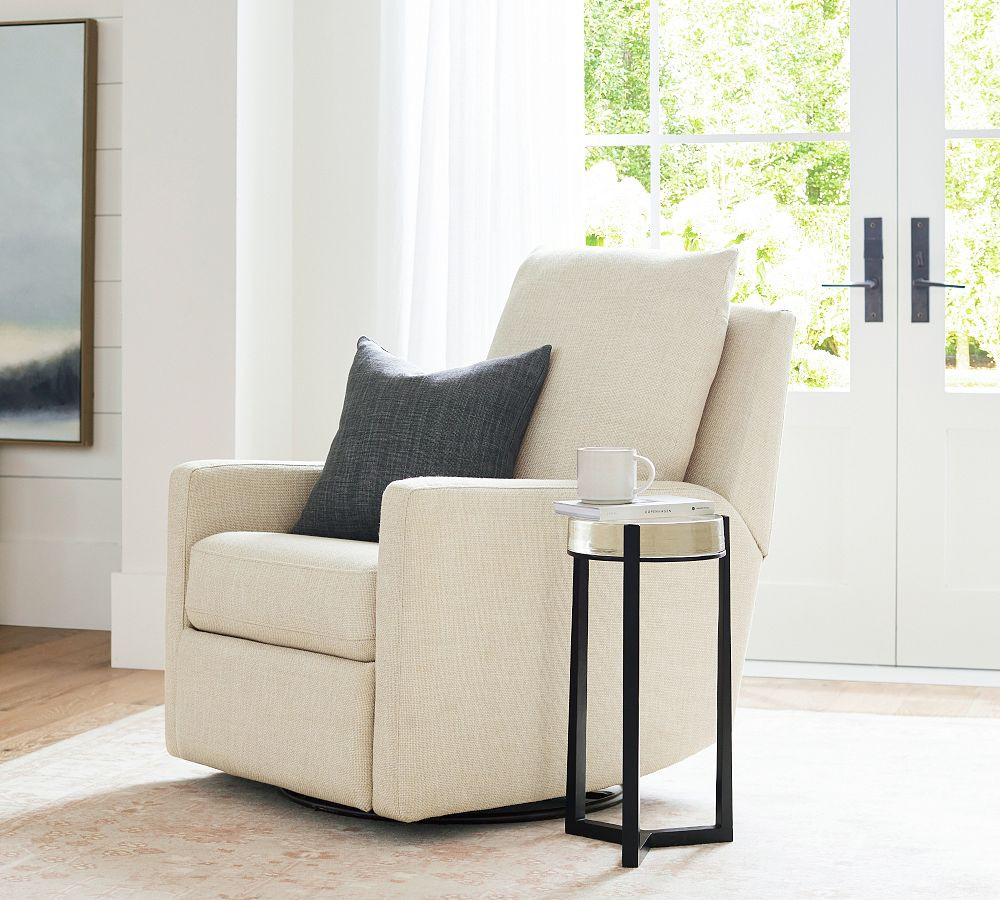 Ayden Square Arm Manual & Power Swivel Glider Recliner | Pottery Barn (US)