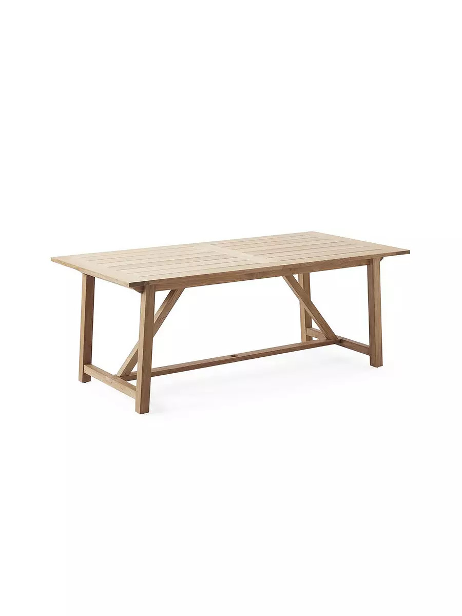 Crosby Teak Expandable Dining Table | Serena and Lily