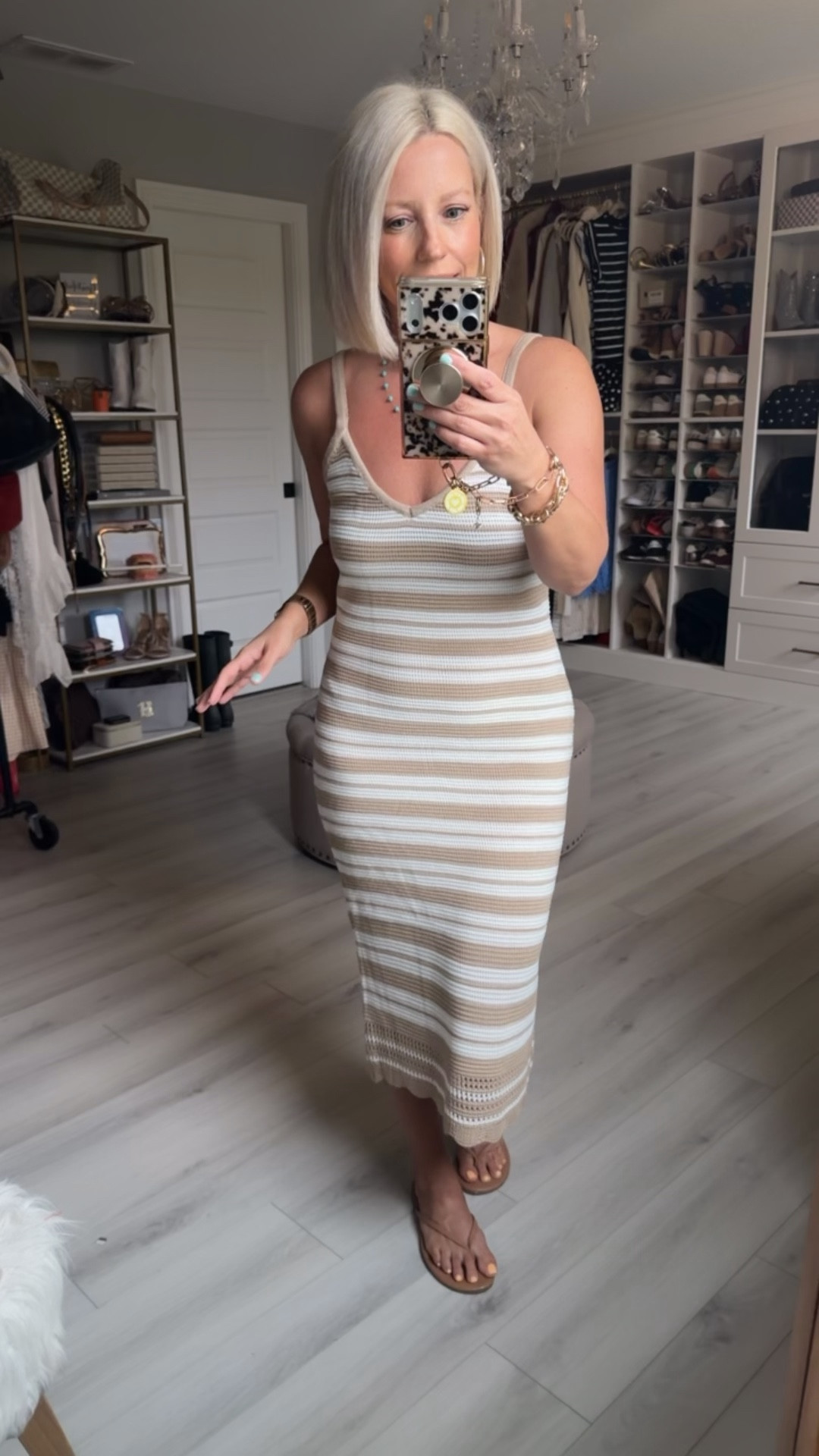 This knit dress dress is gorgeous!!! Adjustable straps and super comfy too!!
⬇️⬇️⬇️
Wearing medium but could have done small too! 

#LTKSaleAlert #LTKSeasonal #LTKootd