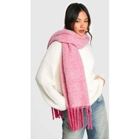 boohoo Women's Two Tone Chunky Knitted Scarf in Pink | boohoo (US & Canada)