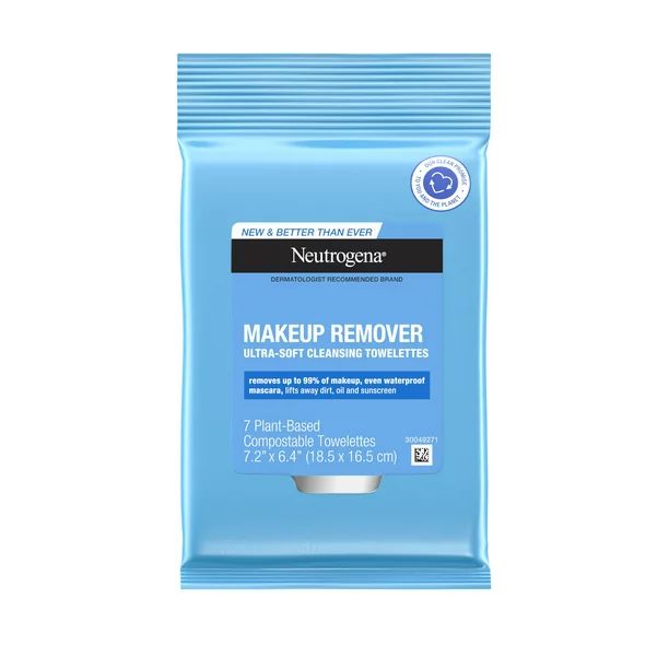 Neutrogena Makeup Remover Cleansing Towelettes, Travel Pack, 7 ct | Walmart (US)