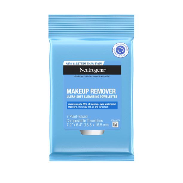 Neutrogena Makeup Remover Cleansing Towelettes, Travel Pack, 7 ct | Walmart (US)