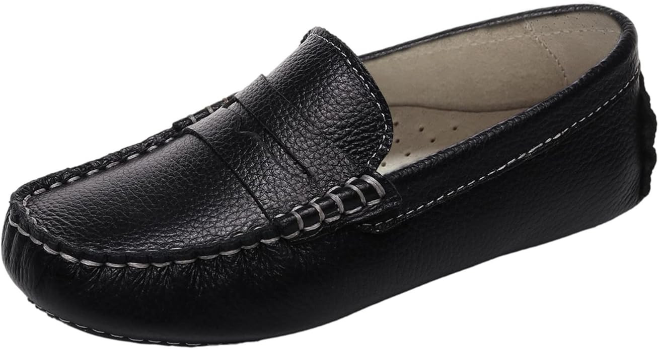 rismart Boys Girls Loafer Flats Slip-On Comfort School Casual Dress Shoes | Amazon (US)