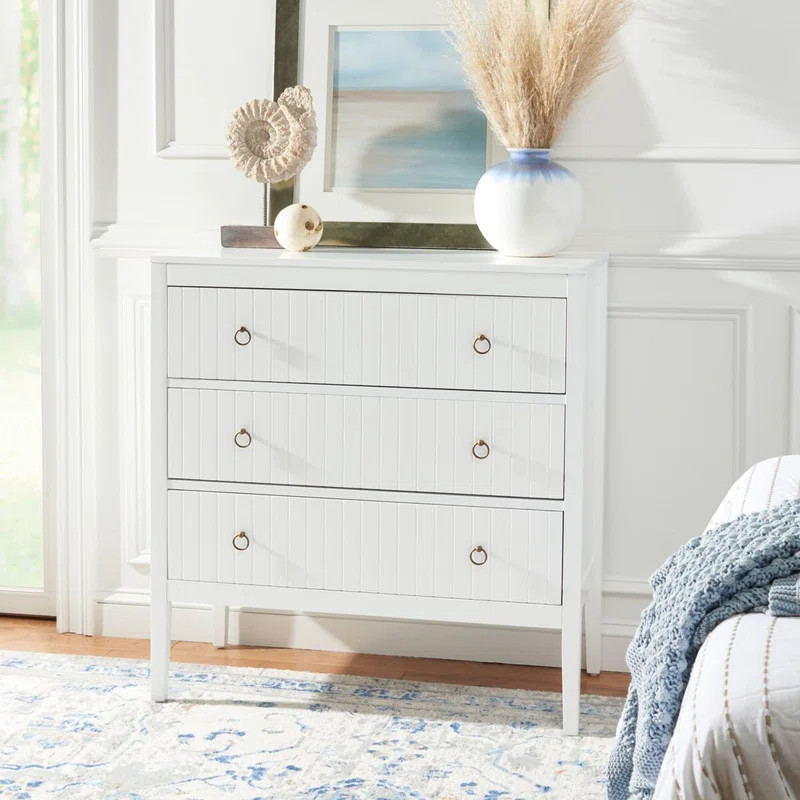 Elegant and Stylish  Inouye Nightstand with 3 Drawers – Modern White Wood Bedroom Storage Organ... | Wayfair North America
