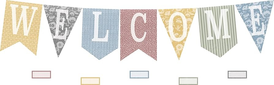 Teacher Created Resources Classroom Cottage Pennants Welcome Bulletin Board (TCR7170) | Amazon (US)