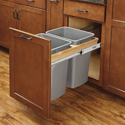 Rev-A-Shelf Pull Out Top Mount Trash Can w/Soft-Close | Wayfair North America