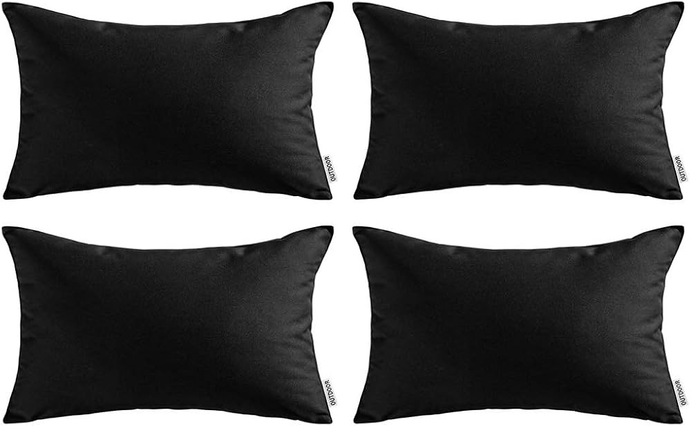 MIULEE Pack of 4 Decorative Outdoor Waterproof Pillow Covers Square Garden Cushion Cases PU Coati... | Amazon (US)