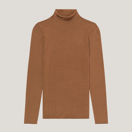 MOD Mock Turtleneck - Rust  (Brown) | EllandEmm