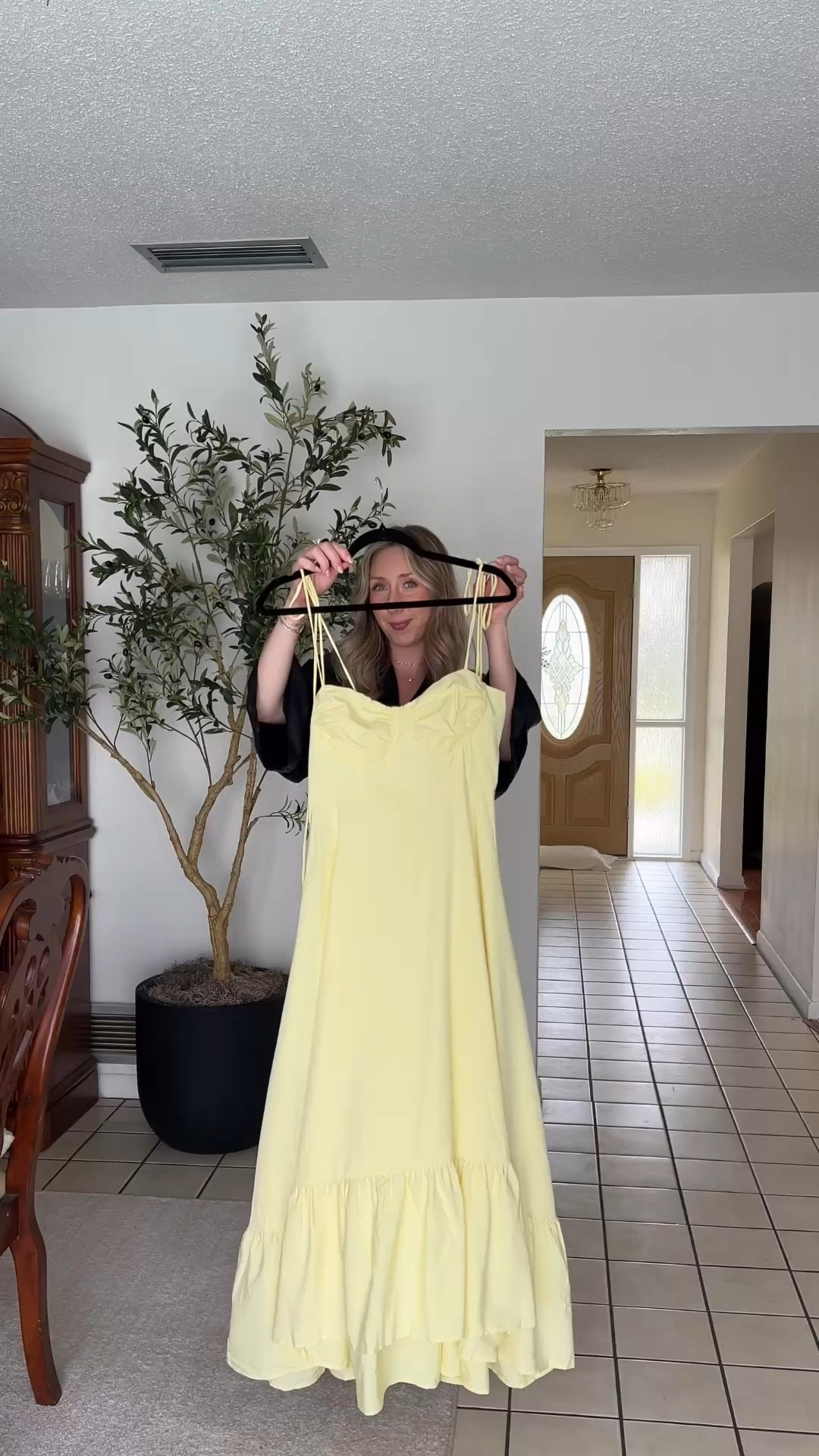 Yellow maxi dress from Amazon 