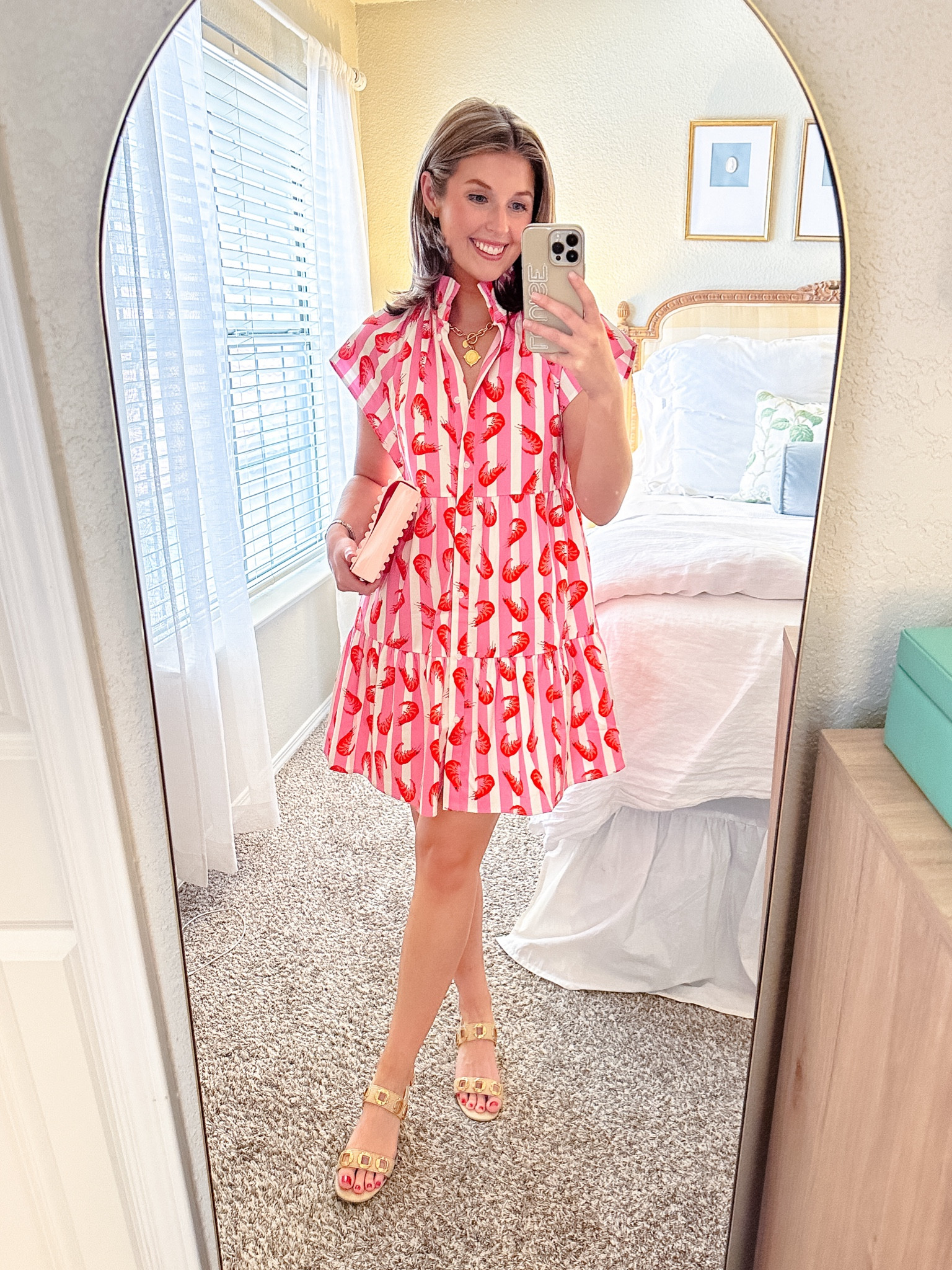 shrimp cocktail dress LouiseMontgomery on LTK
