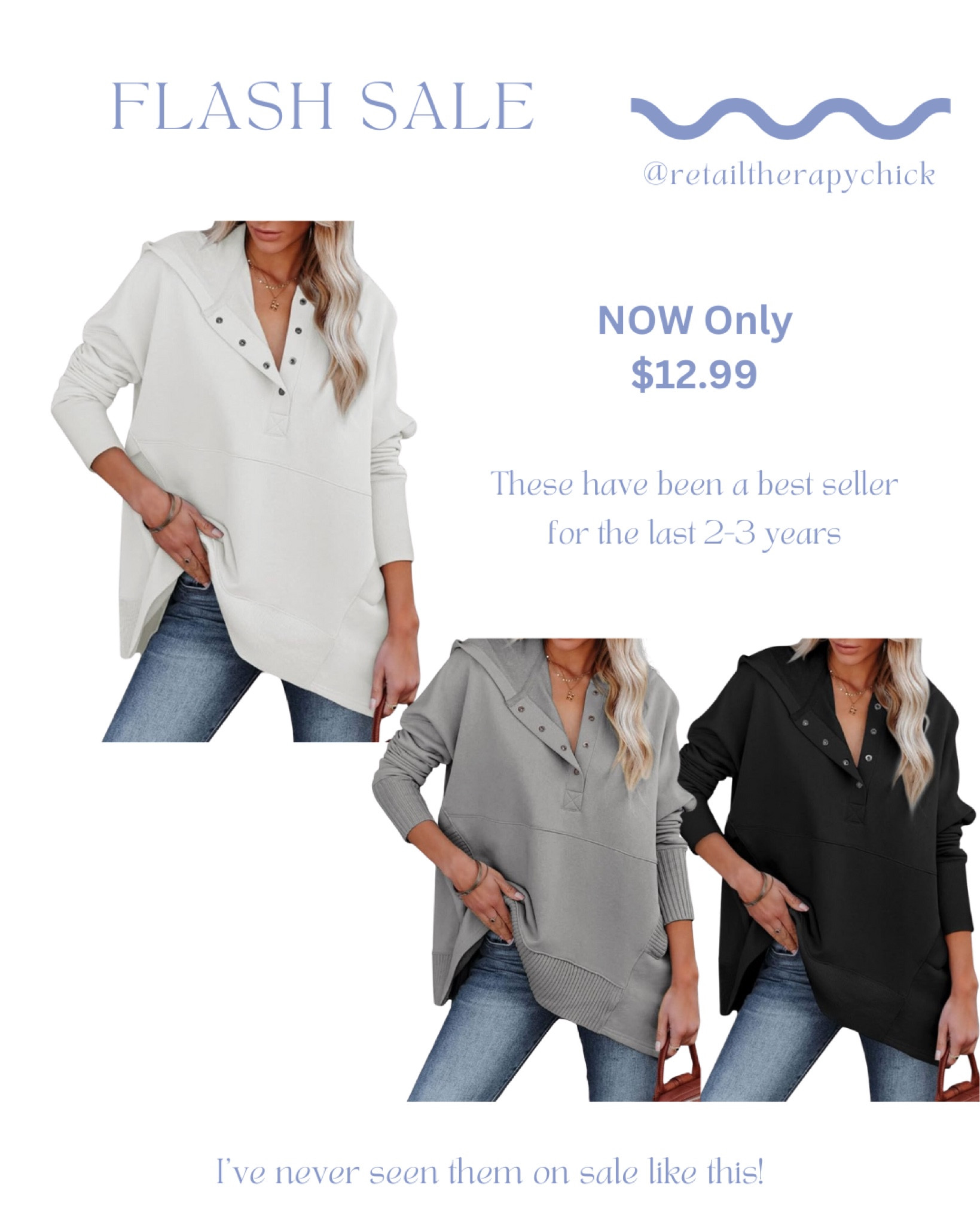 Flash sale on this adorable henley! 

#henley
#flashsale
#amazonfind
#hoodie
#amazon 

#LTKActive #LTKplussize #LTKmidsize