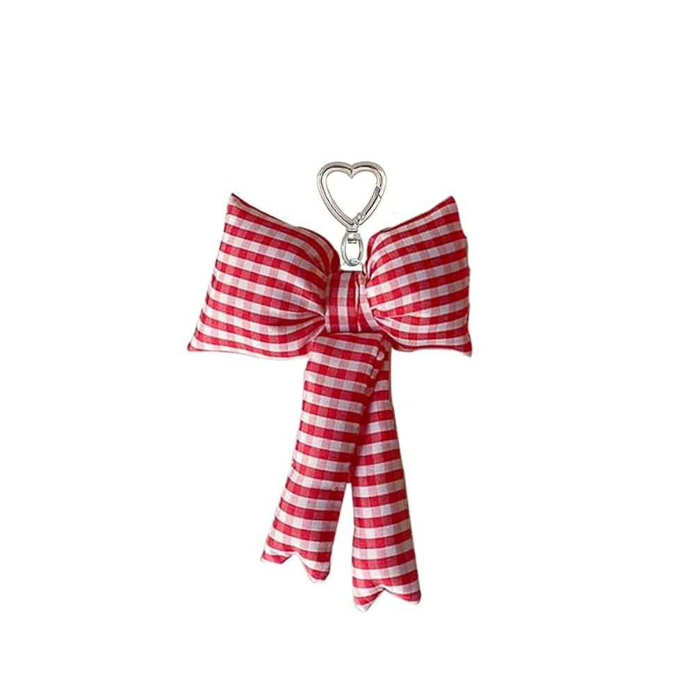 Pink Bow Keychain Bag Charms Y2K Bowknot Plaid Keychains Coquette Aesthetic Purse Handbag Backpac... | Amazon (US)
