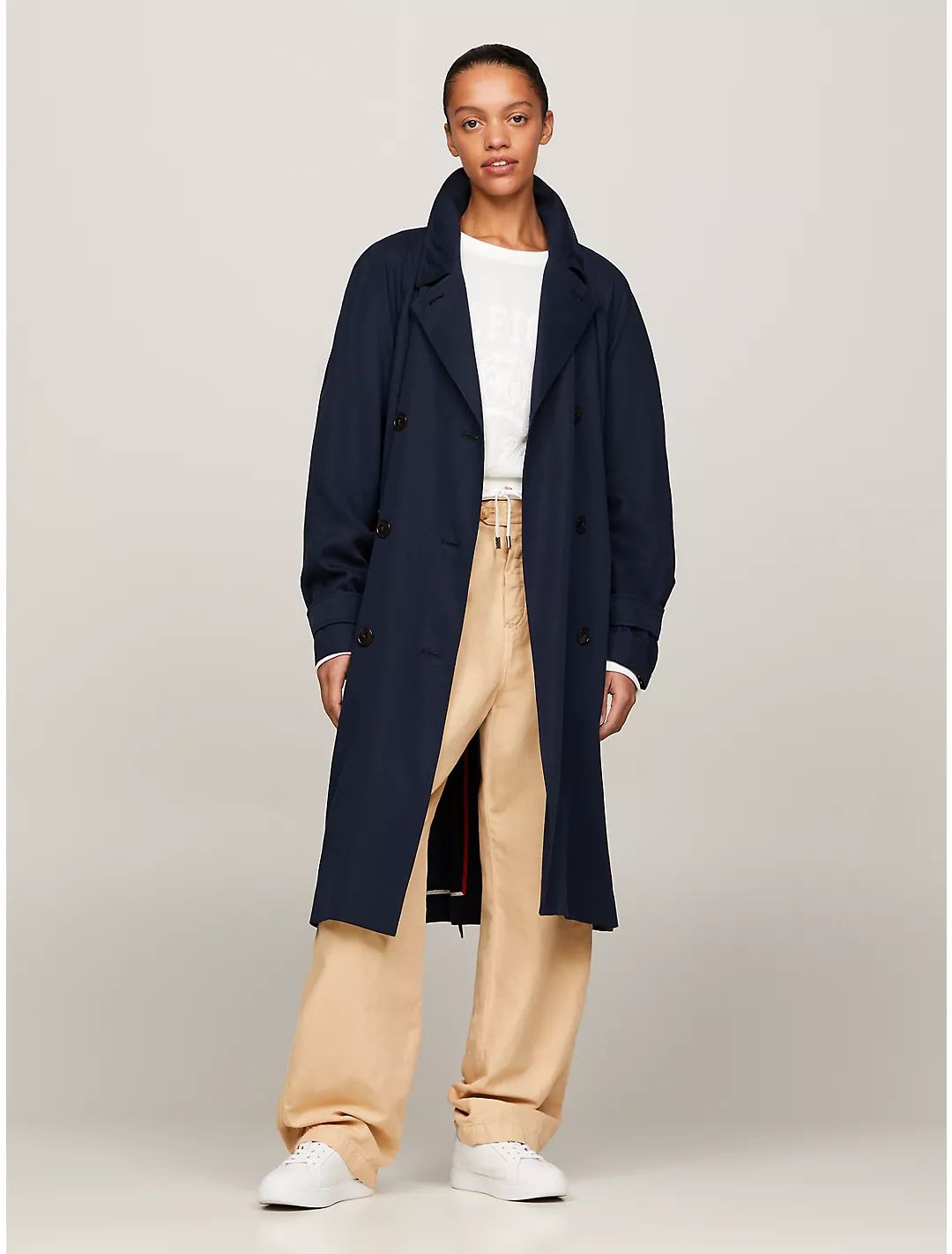 Relaxed Fit Double Breasted Trench Coat | Tommy Hilfiger | Tommy Hilfiger (US)