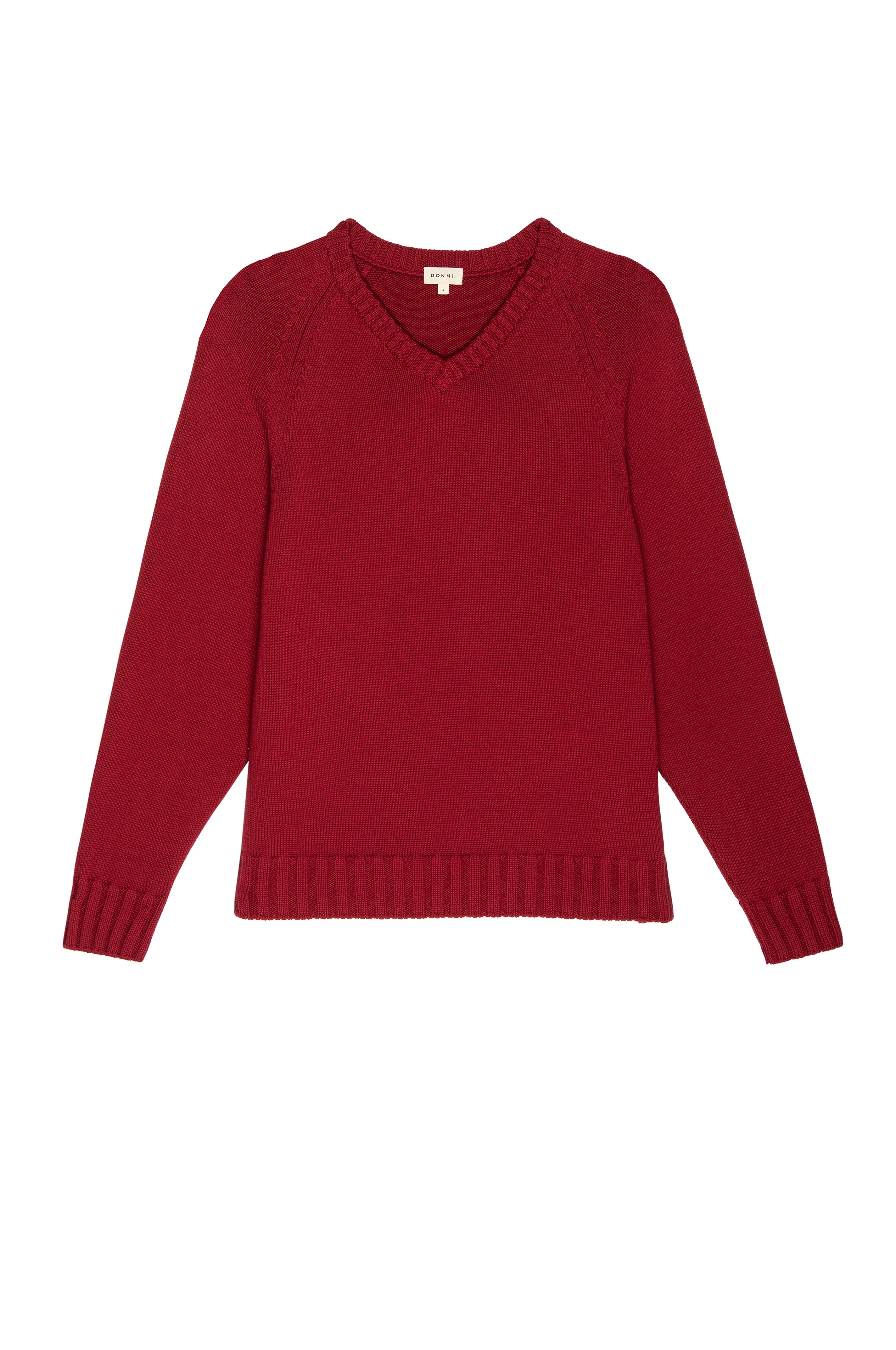 The Cotton Cashmere V-Neck Sweater | DONNI.