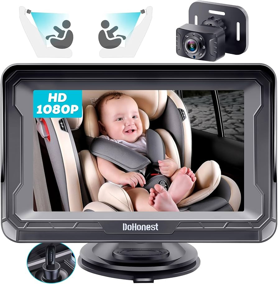 DoHonest Baby Car Camera 1080P HD: Rearview Baby Car Monitor with Night Vision, 150° Wide Angle,... | Amazon (US)