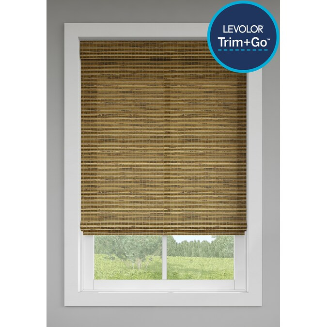 LEVOLOR Trim+Go 24-in x 64-in Tatami Light Filtering Cordless Bamboo Roman Shade Lowes.com | Lowe's