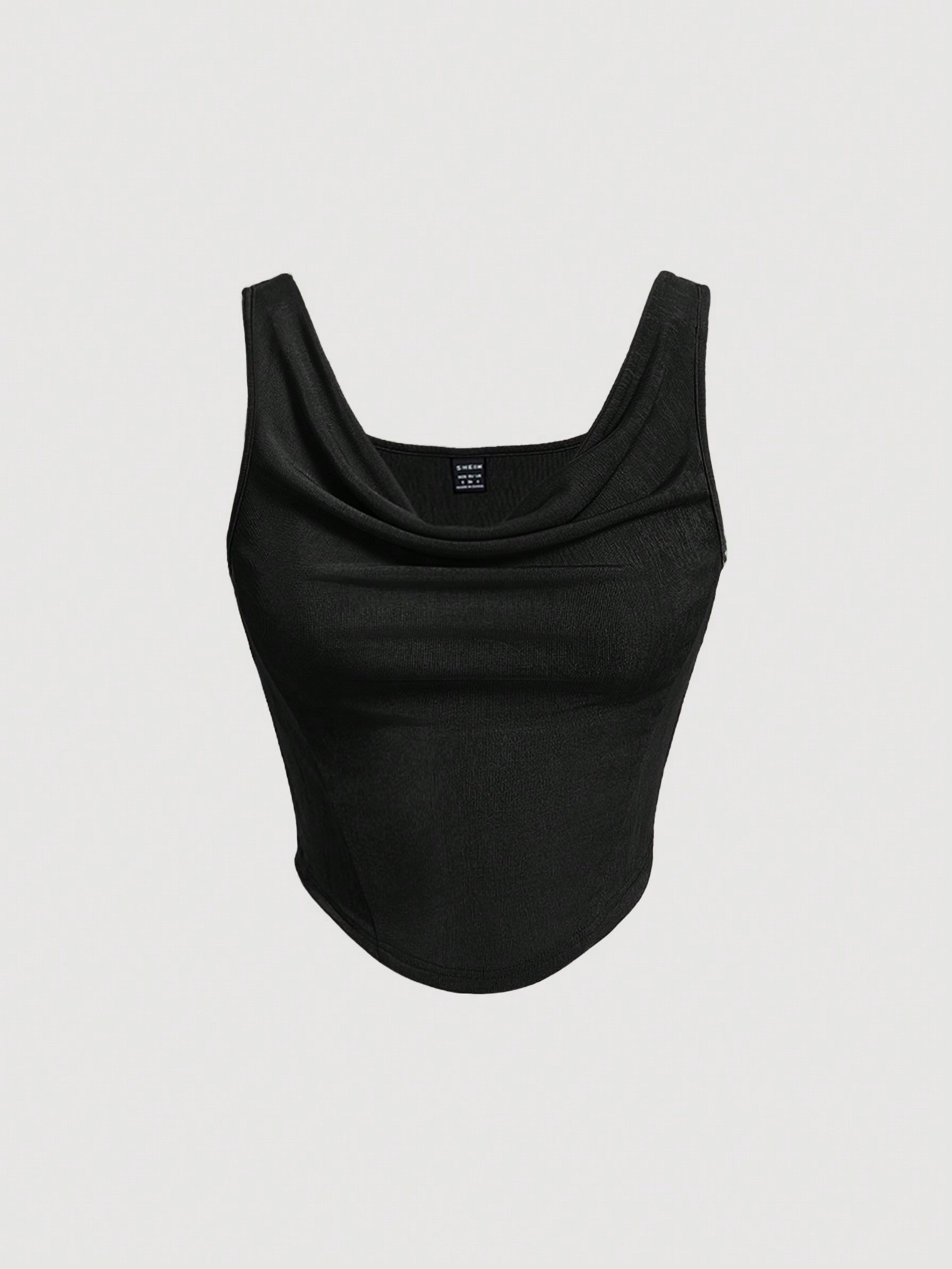 SHEIN MOD Women's Plain Slim Fit Asymmetric Hem Camisole With Deep V-Neckline | SHEIN