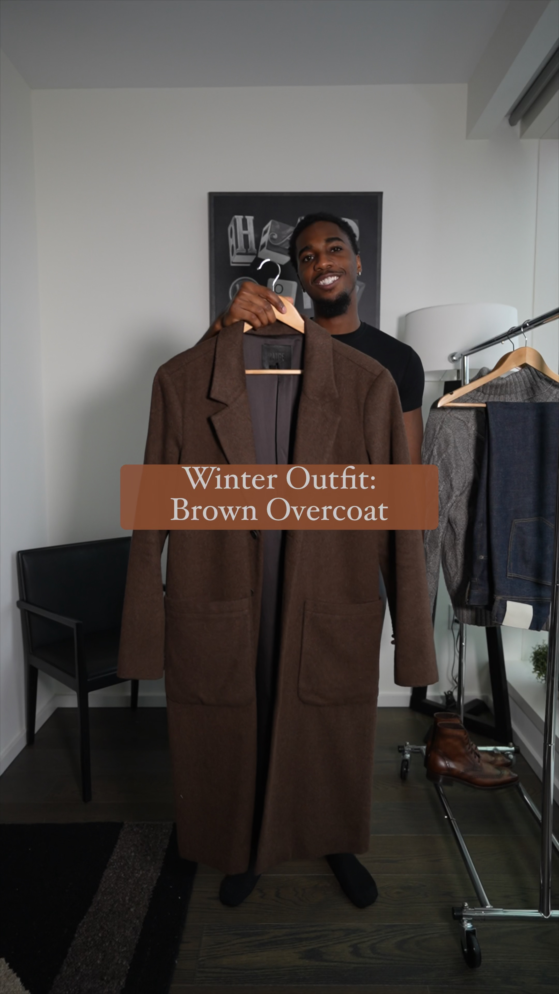 Simple winter outfit with a brown overcoat that any man can wear. Links to all below ⬇️. #winteroutfit #overcoat

#LTKmens