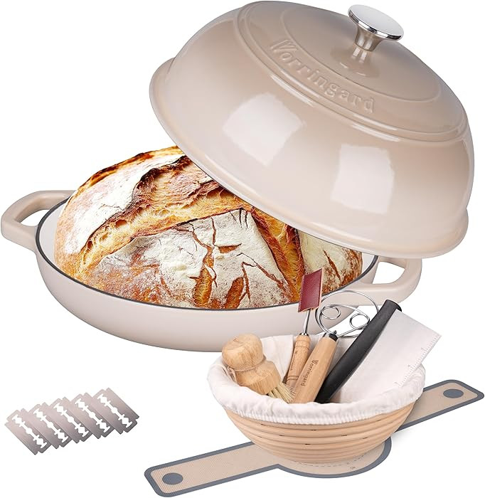 Enameled Cast Iron Dutch Oven Pot with Lid, Bread Oven for Sourdough Bread Baking, Dutch Ovens wi... | Amazon (US)