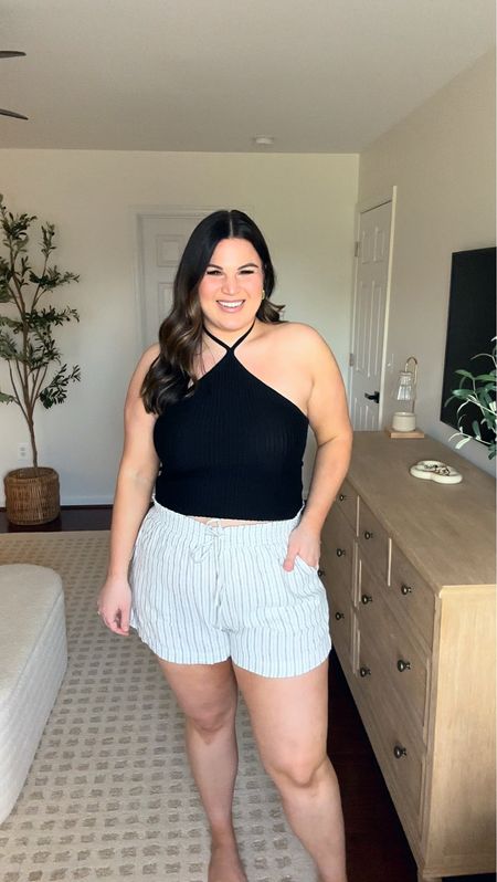 Midsize Walmart Summer outfit ☀️ so many good summer finds at Walmart right now and so affordable!! 

Black tank - L
Linen blend shorts - XL



#LTKmidsize #LTKSeasonal #LTKfindsunder50