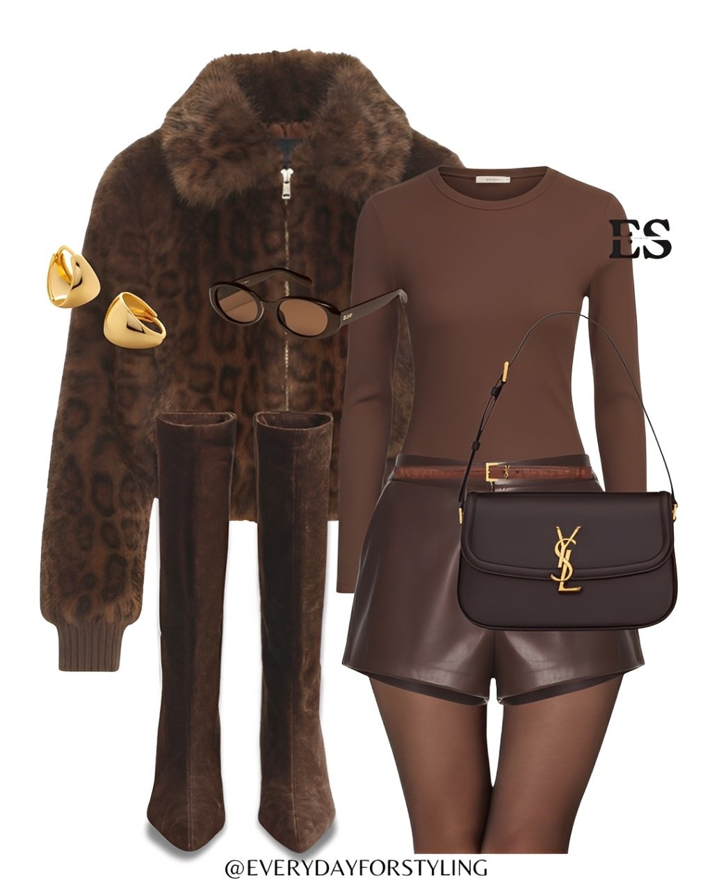 Brown fitted top + leather shorts + leopard fur — chic, bold, and made for stylish evenings 🤎

[ winter outfits, leopard fur jacket outfits, winter fashion inspo, brown aesthetic outfits, classy winter looks, elegant winter style, brown leather outfits, suede skirt outfit, knit sweater outfit, minimal winter outfits, feminine winter style, fashion inspo 2025, elevated winter style, street style winter, cold weather outfits, everydayforstyling ] 

#EverydayForStyling, #winteroutfitideas, #winterstyleinspo, #leopardjacket, #classywinterstyle, #elegantoutfits, #brownoutfitideas, #winterfashion2025, #chicwinterlooks, #neutralstyle,

#LTKSaleAlert #LTKCyberWeek #LTKootd
