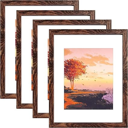 SESEAT 11x14 Picture Frame Pack of 4,Display Pictures 8x10 with Mat or 11x14 Without Mat,Wall Mou... | Amazon (US)