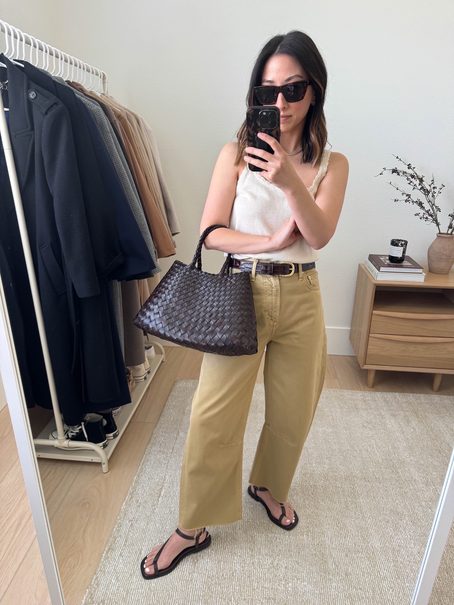 Warm weather outfits with jeans/pants. These are one of my favorite denim finds recently. I love this color and the slight barrel. They do run big though. I'm in the 23. I cut the hems. 

Reformation tank xs (old)
Citizens of Humanity jeans 23, sized down. Cut hems. 
J.Crew belt 
A.Emery sandals 35
Dragon Diffusion Santa Croc small
Dorsey James necklace 16" 
Celine sunglasses

Summer outfits, summer style, petite style, jeans 



#LTKPetite #LTKSaleAlert #LTKItBag