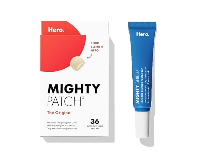 Mighty Patch Original Pimple Patch and Mighty Shield Liquid Patch Invisible Blemish Protectant Bu... | Amazon (US)