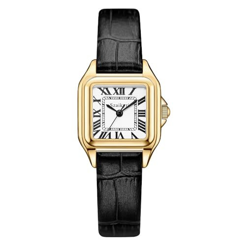 Amazon.com: Szaikyri Classic Square Watches for Women with Roman Numerals Ladies Casual Dress Wat... | Amazon (US)